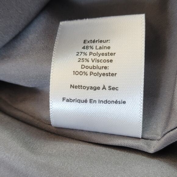 Talbots Wool Blend Herringbone Grey Pencil Skirt Women's SZ 14 - Picture 9 of 9